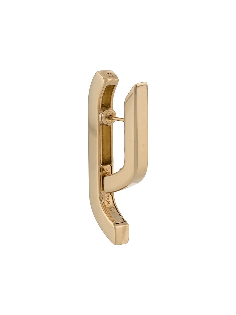 Ambush Embossed Logo Earring In Gold