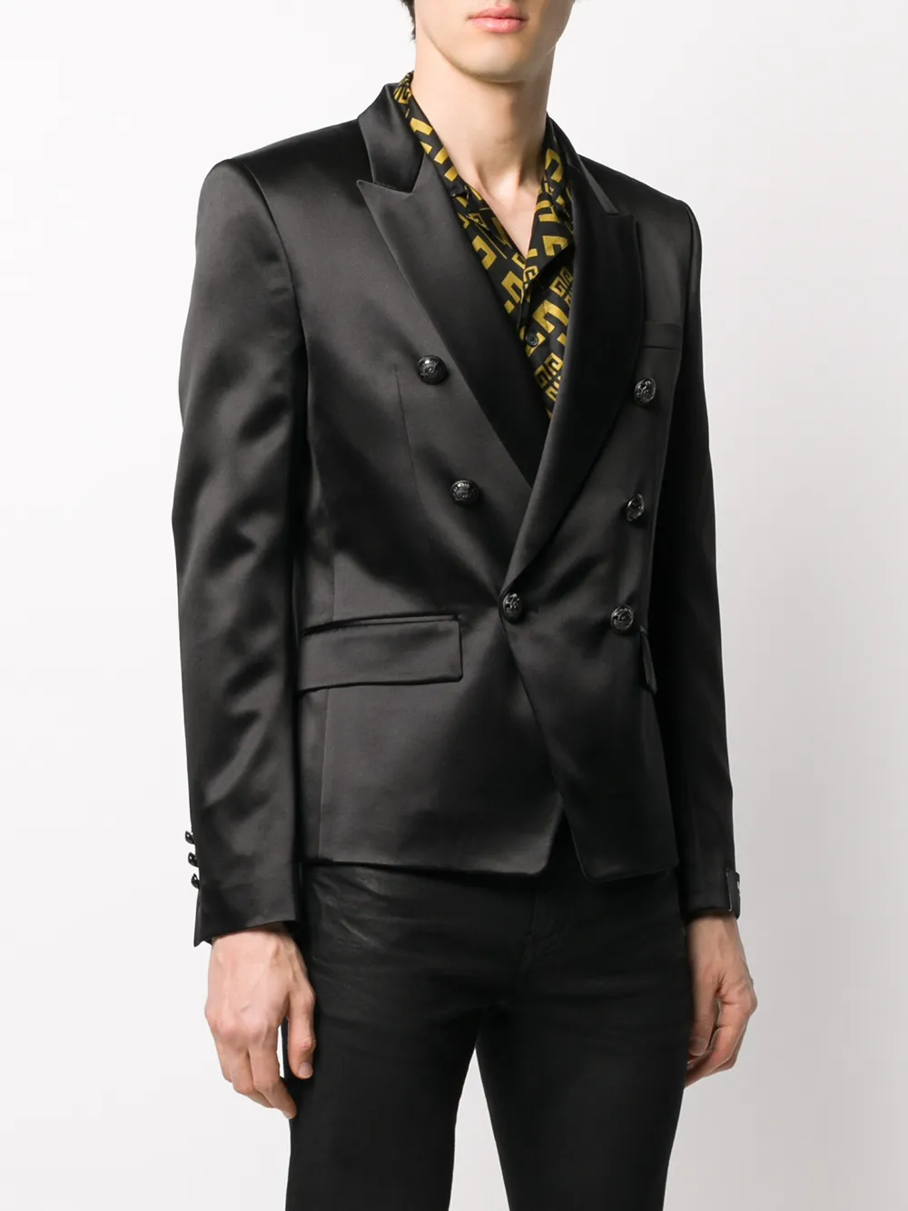  Balmain Doppelreihiges Sakko   Schwarz 