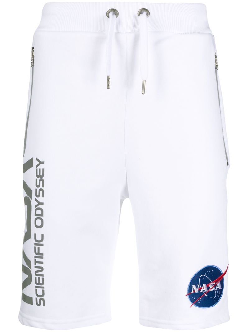 Alpha Industries Scientific Odyssey Track Shorts In White