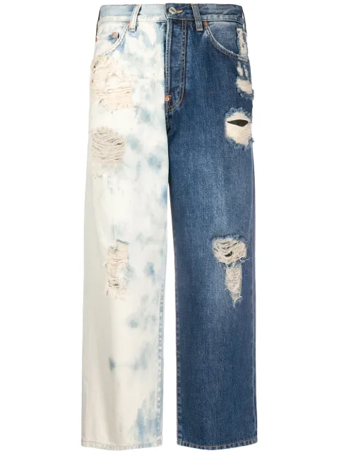Givenchy two-tone cropped jeans