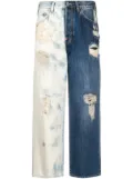 Givenchy two-tone cropped jeans - Blue