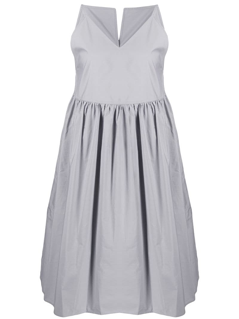 Shop Sofie D'hoore Sleeveless Flared Midi Dress In Grey