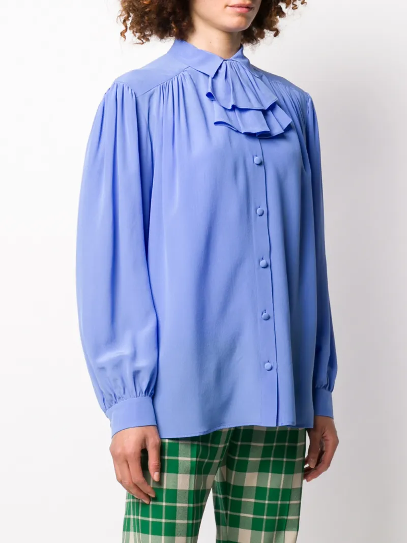 GUCCI RUFFLE-NECK BLOUSE