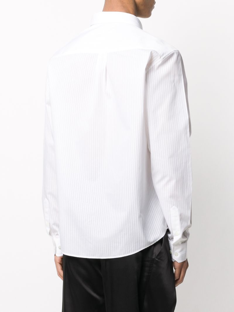 Y/PROJECT DECONSTRUCTED-COLLAR SHADOW STRIPED SHIRT 