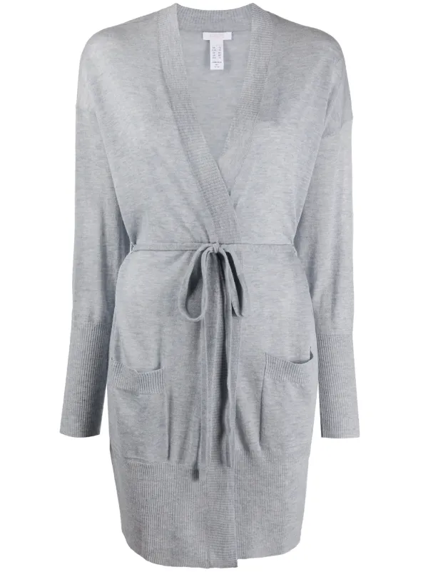 long tie waist cardigan
