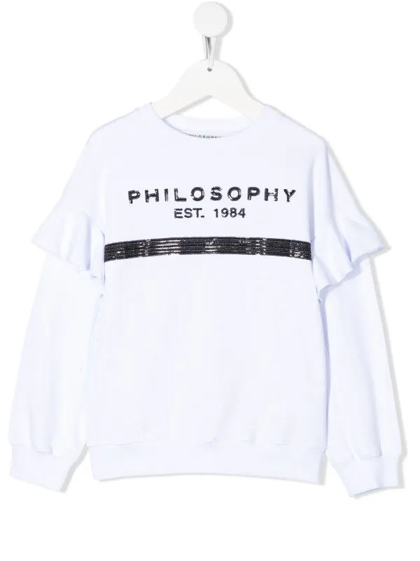 white sequin sweatshirt