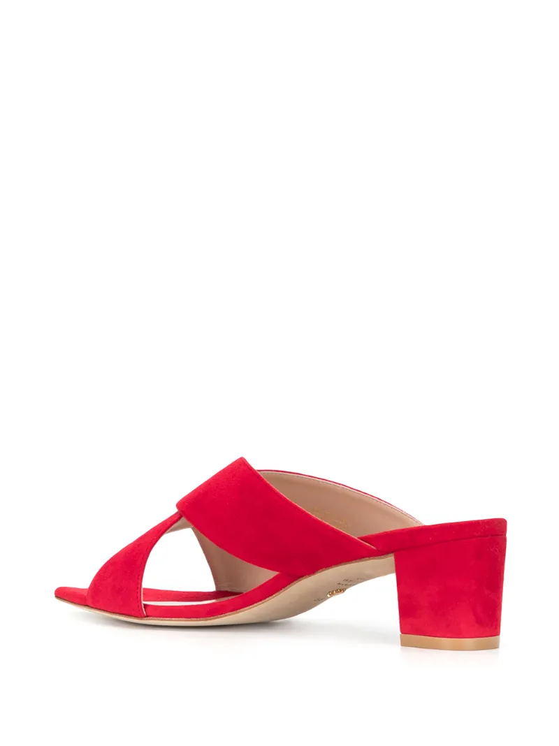 Stuart Weitzman Crossover Strap Sandals In Red
