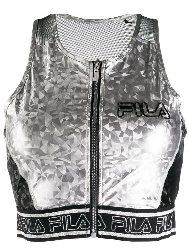 fila front zip sports bra