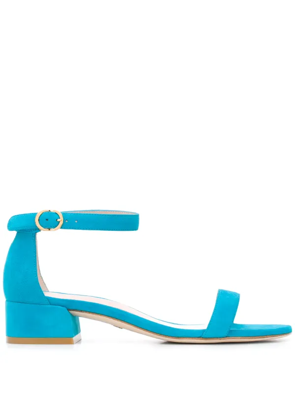 blue sandals low heel
