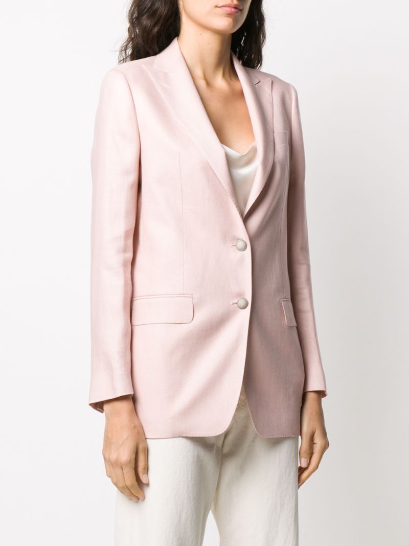 Shop Tagliatore Bertha Fitted Blazer In Pink