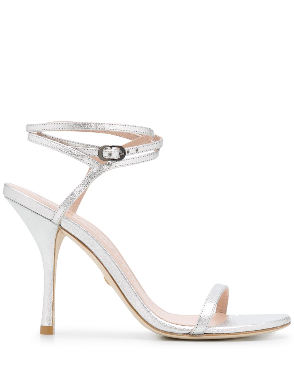 Shop Stuart Weitzman Merinda 110mm Sandals In Silver