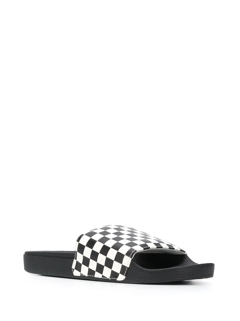slide on checkered vans