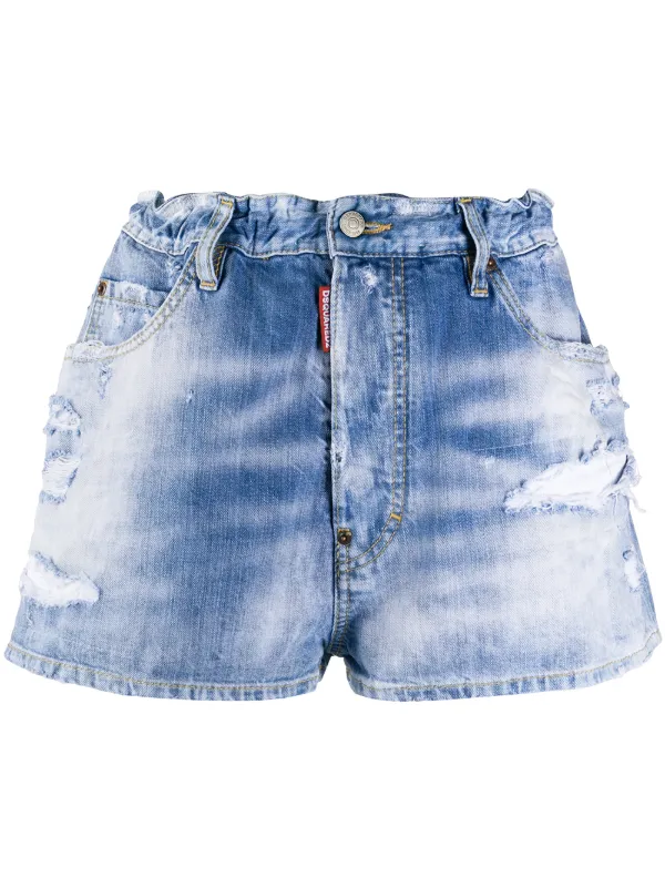 rainbow jean shorts