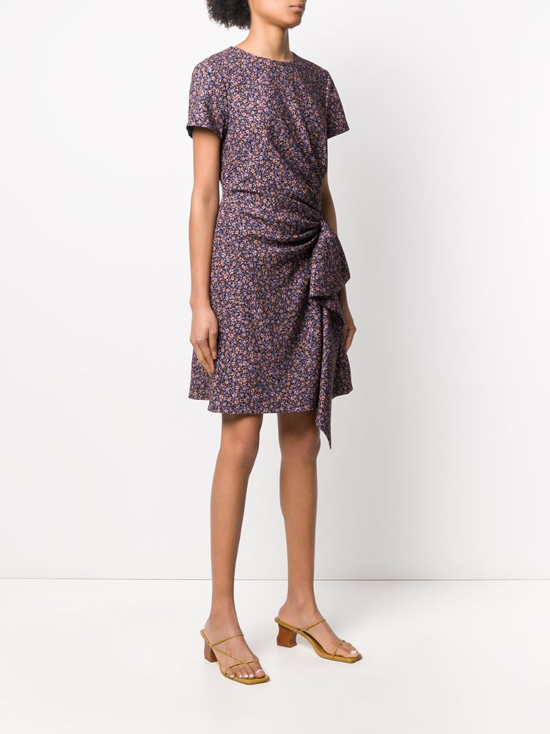 JONATHAN SIMKHAI FLORAL PRINT KNEE-LENGTH DRESS 