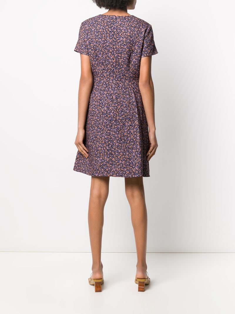 JONATHAN SIMKHAI FLORAL PRINT KNEE-LENGTH DRESS 