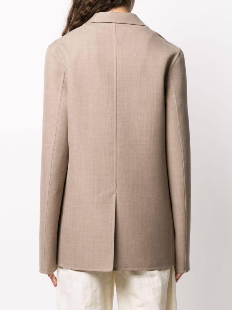 Shop Jil Sander Oversized Single-breasted Blazer In Brown