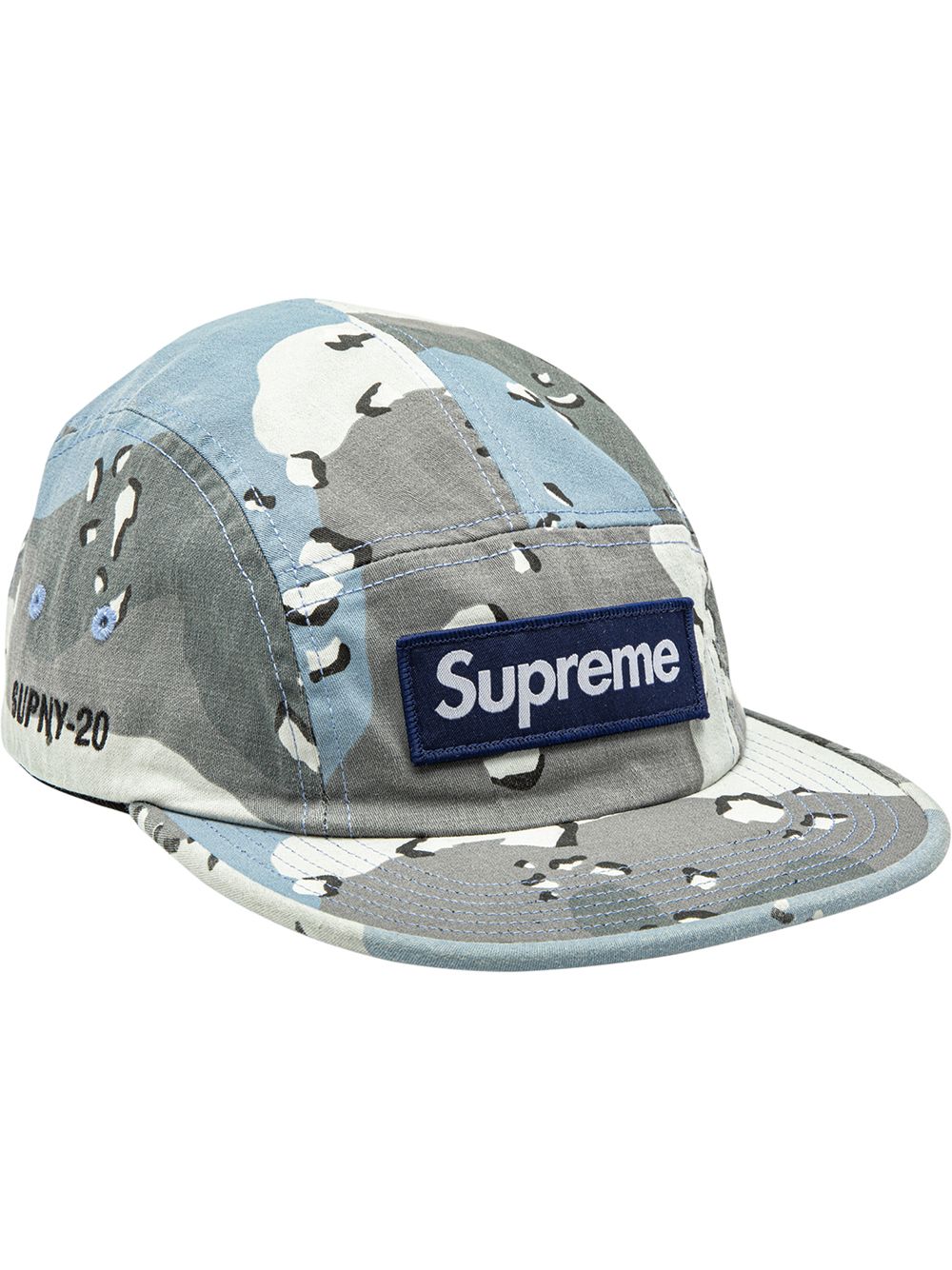 фото Supreme кепка в стиле милитари с логотипом