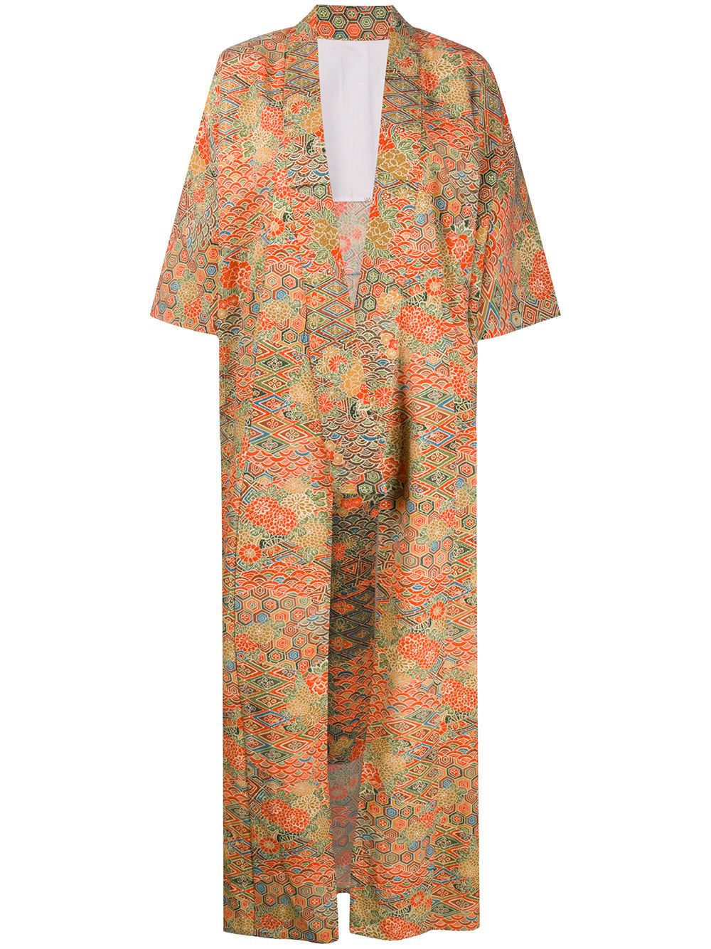 фото A.n.g.e.l.o. vintage cult пальто-кимоно 1970-х годов с цветочным принтом