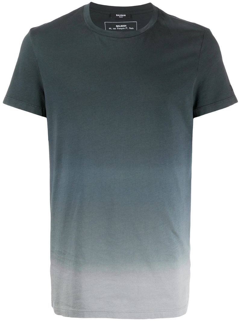 Balmain Crew-neck Gradient T-shirt In Grey