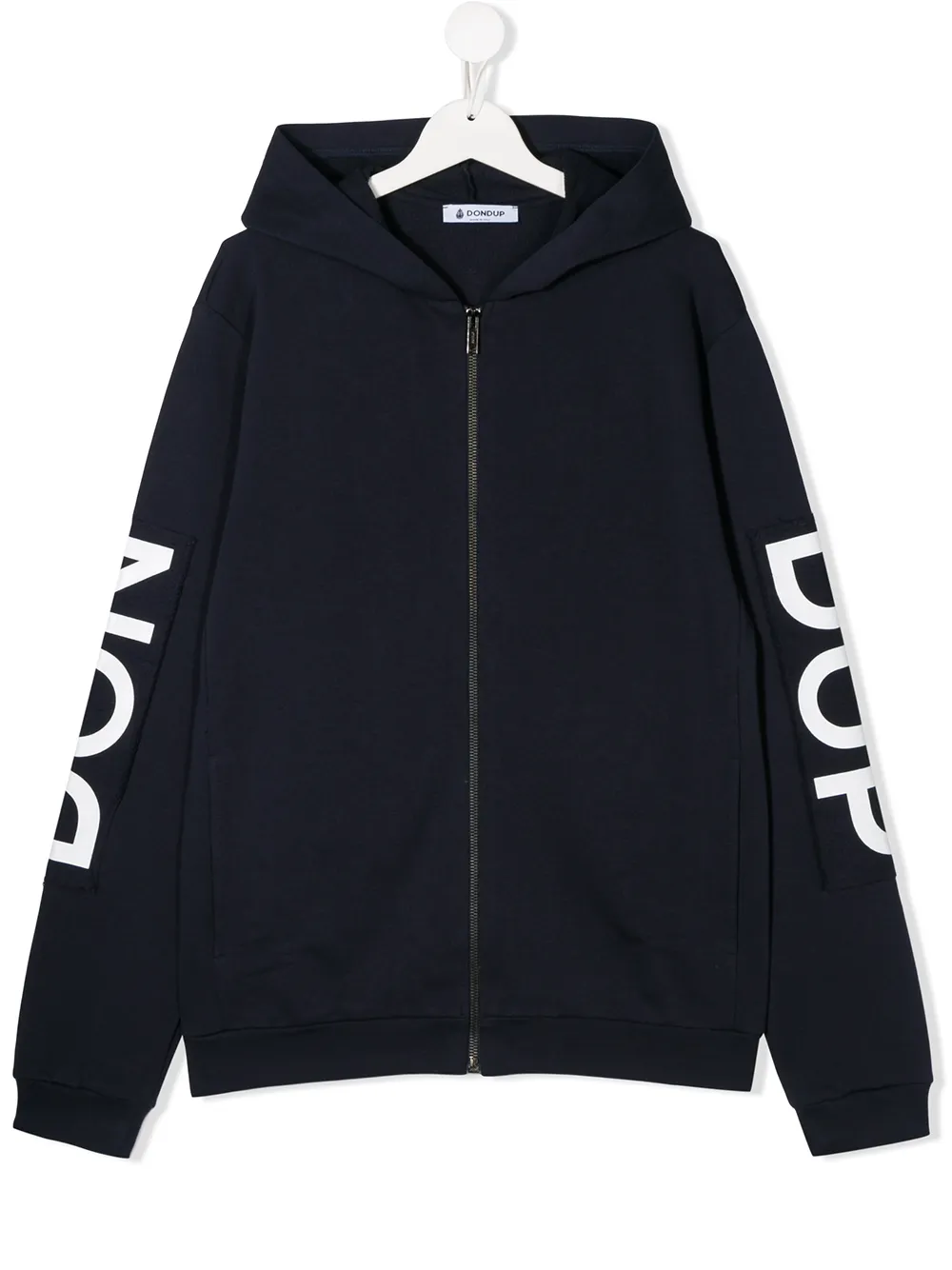 Dondup Kids' Zip-up Hoodie In Blue