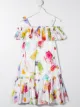 الصورة 2 من Monnalisa drink print ruffle dress