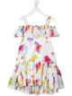 الصورة 1 من Monnalisa drink print ruffle dress