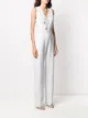 Balmain double breasted sleeveless lurex jumpsuit