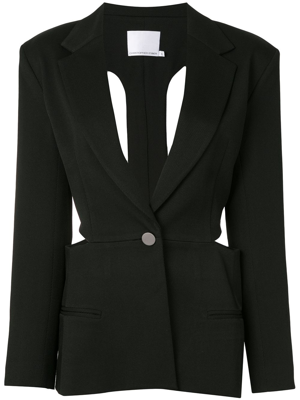 Christopher Esber Tie-back Blazer In Black