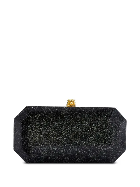 Tyler Ellis small Perry glitter clutch bag