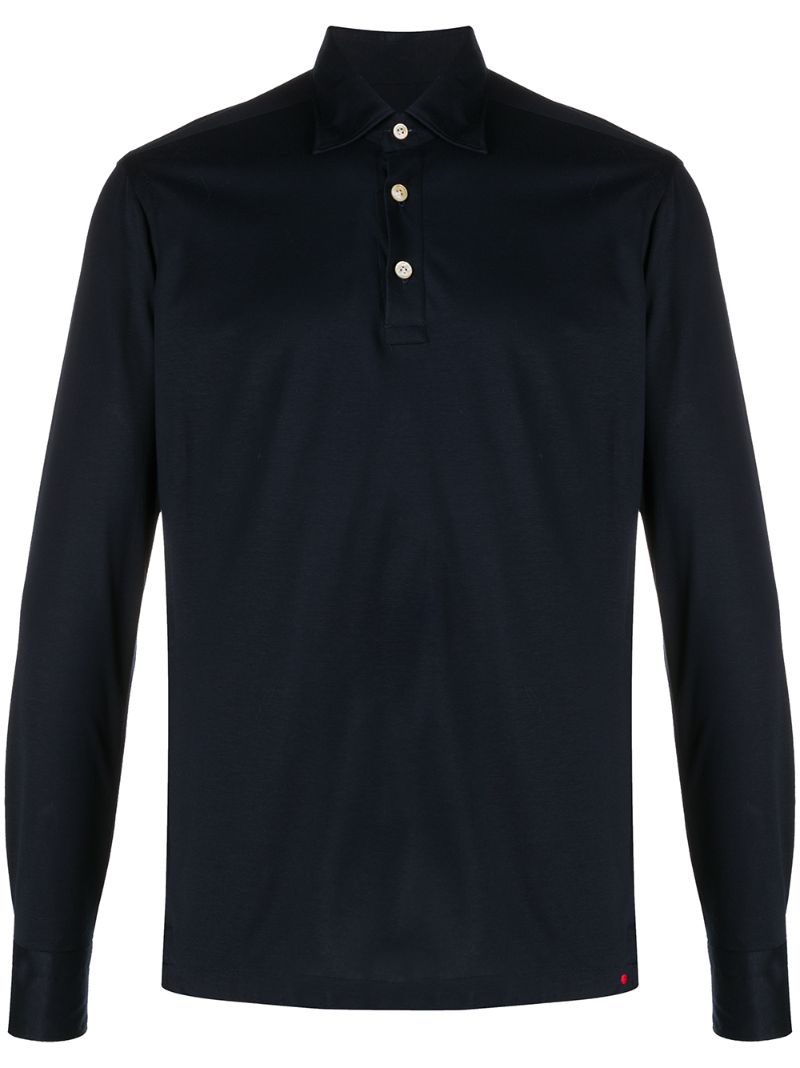 Kiton Stretch Fit Polo Shirt In Blue