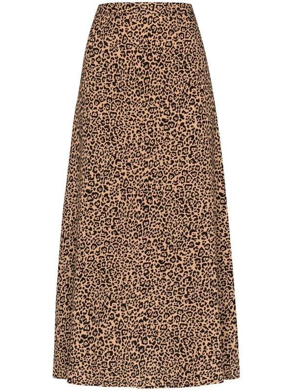 Reformation Bea leopard-print Skirt 