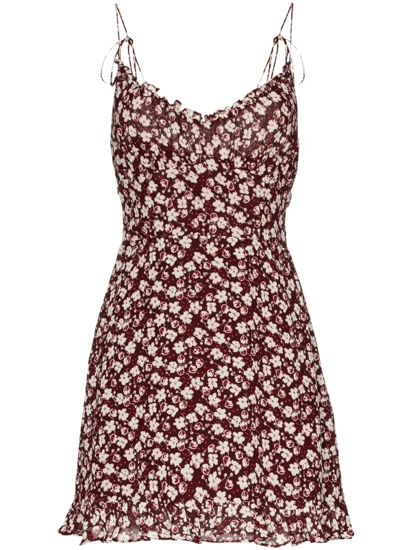 reformation floral mini dress