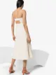 Reformation vestido midi con escote en forma de corazón