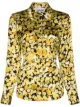 Image 1 of GANNI floral-print long-sleeve shirt