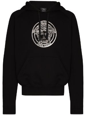 mens black versace hoodie