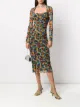 Image 2 of GANNI floral-print ruched midi dress