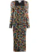 Image 1 of GANNI floral-print ruched midi dress
