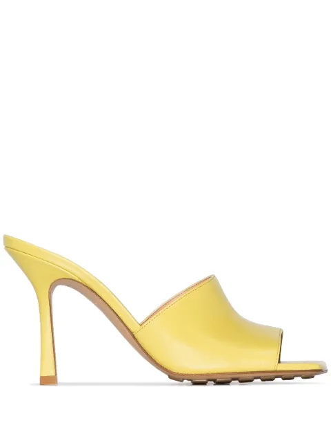 yellow leather mules