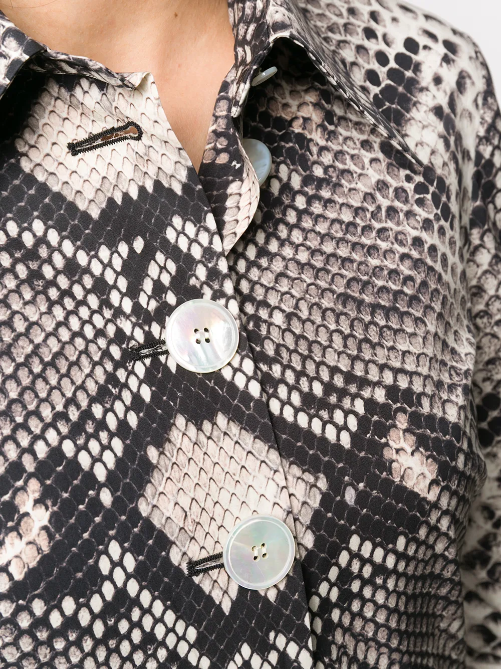 Prada Jurk met slangenprint Beige