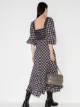 GANNI checked midi dress