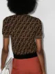 Fendi FF-print knitted top
