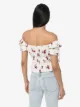 Reformation Solis floral-print ruched top