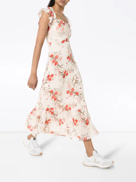reformation butterfly dress red