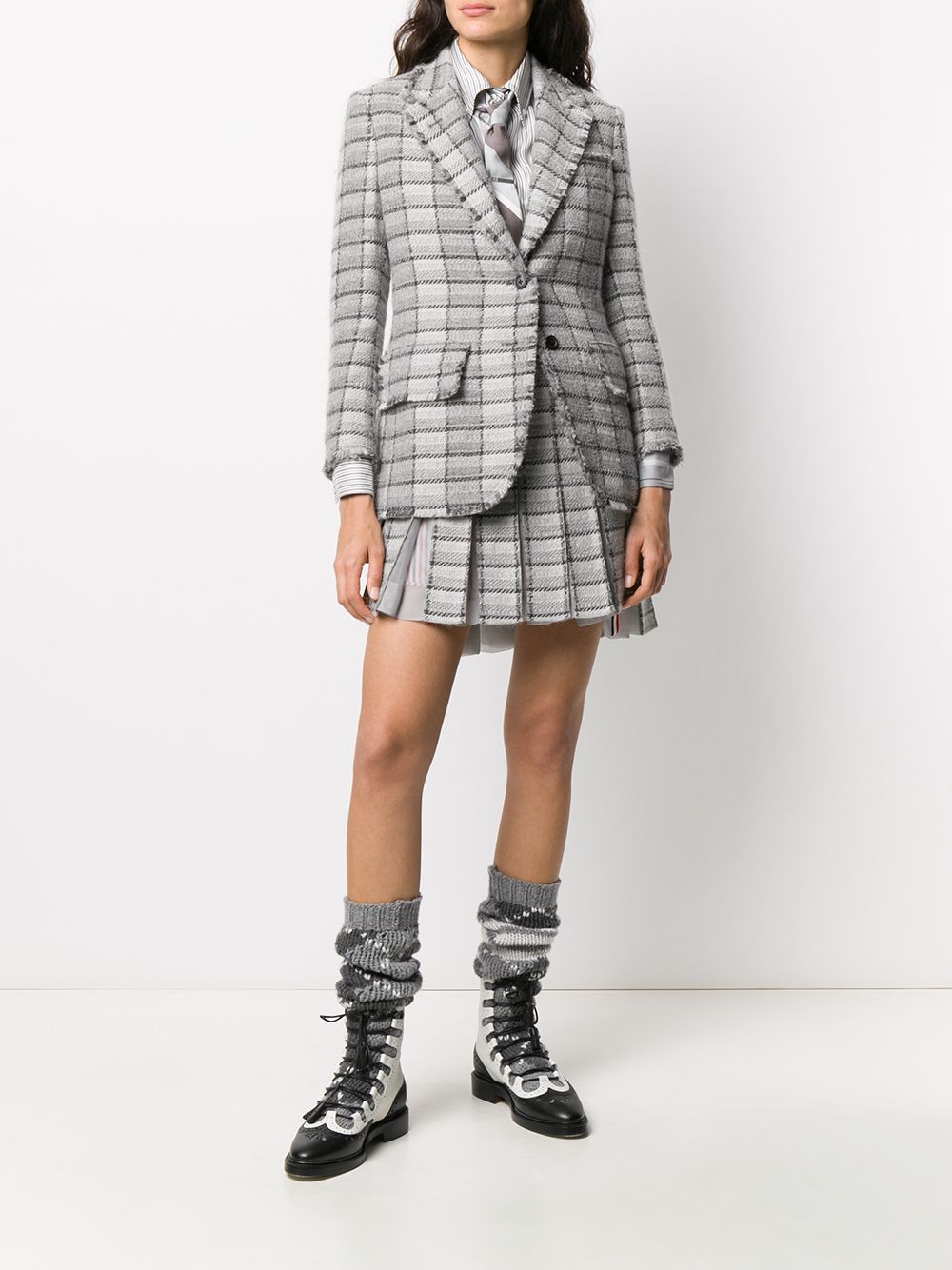 фото Thom browne твидовый пиджак в клетку