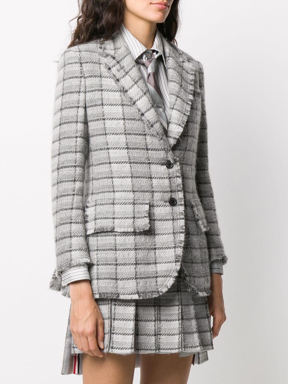 фото Thom browne твидовый пиджак в клетку