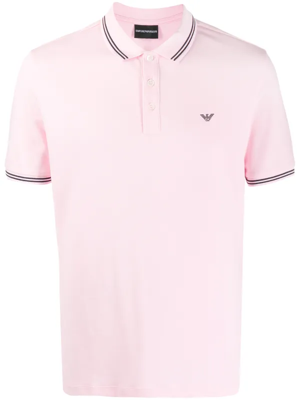 emporio armani pink polo shirt