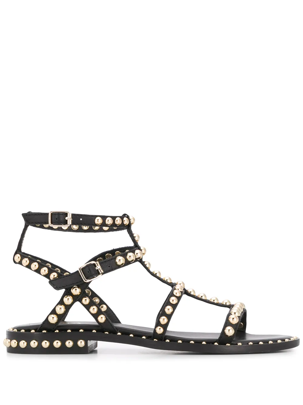 

Ash Precious stud-embellished leather sandals - Black