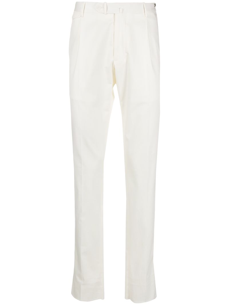 Tagliatore Mid-rise Slim Chinos In White