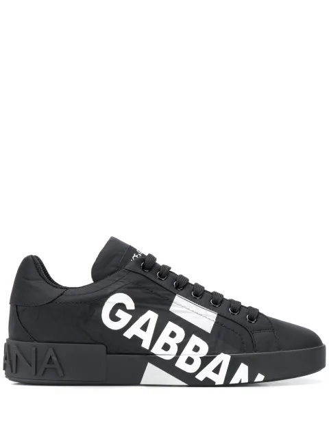 dolce and gabbana nylon and rubber portofino sneakers