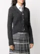 Thom Browne 4-bar aran cable cardigan